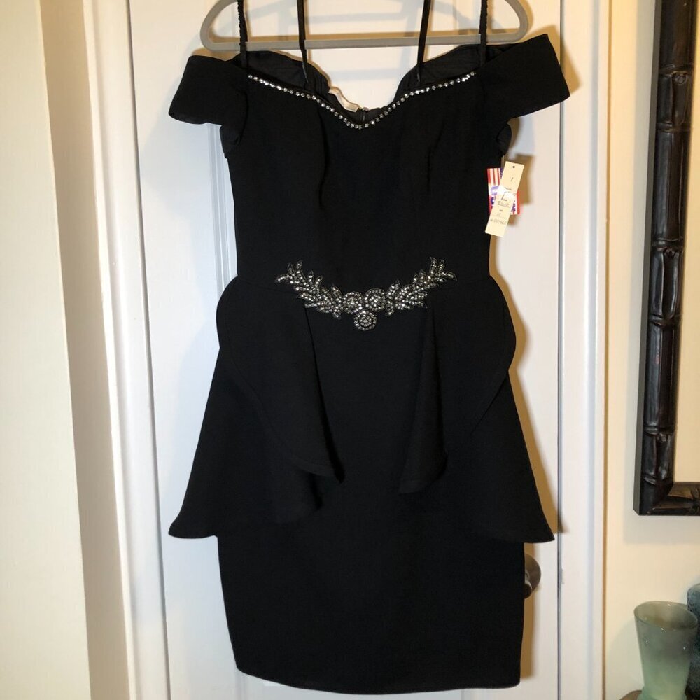 Ideas by Barbara Formal Dress  #8368 Black Size M NWT